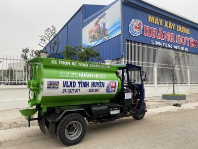 XE TRỘN BÊ TÔNG BỒN U 3 BÁNH 2 TRỤC ĐẢO 3 KHỐI