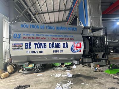 BỒN TRỘN BÊ TÔNG ĐỘC LẬP 3 KHỐI KIÊM ĐỘNG CƠ