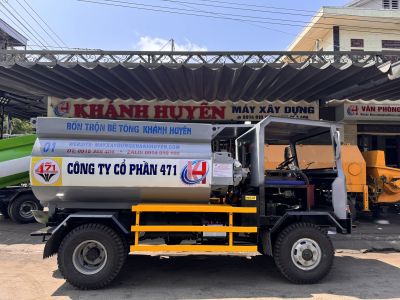 XE TRỘN BÊ TÔNG BỒN U 4 BÁNH 2 CẦU 2 TRỤC ĐẢO 4 KHỐI